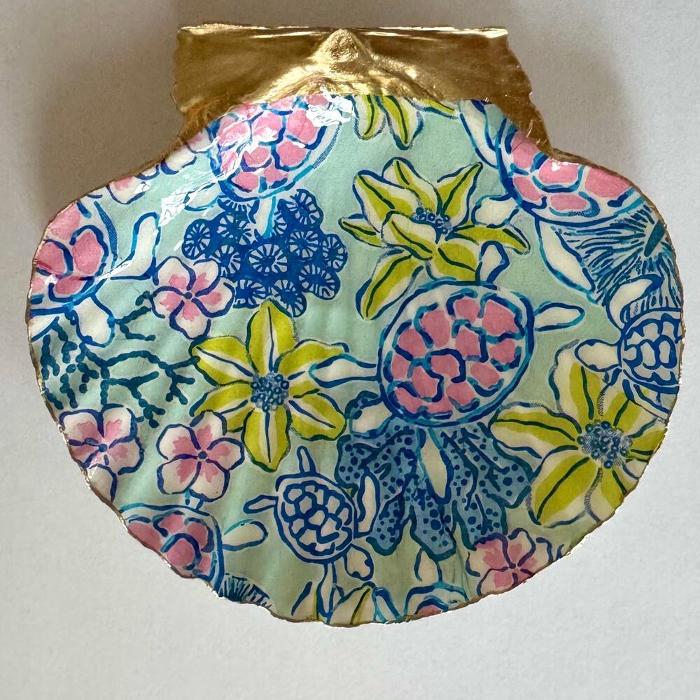 Tropical Coastal Floral Trinket Dish - Picture 4 of 7